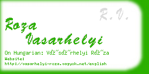 roza vasarhelyi business card